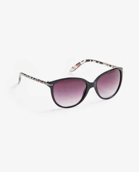 Image of Ann Taylor Factory Tortoiseshell Print Arm Round Sunglasses
