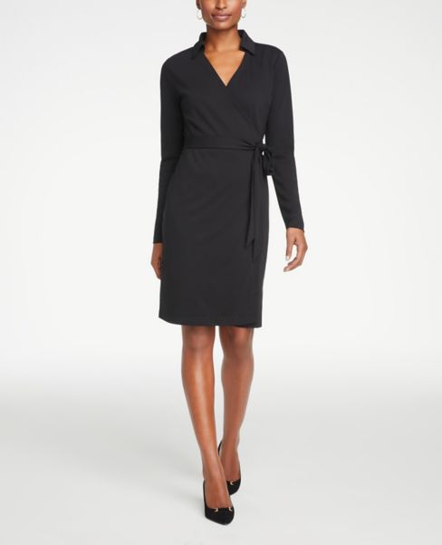 collared wrap dress