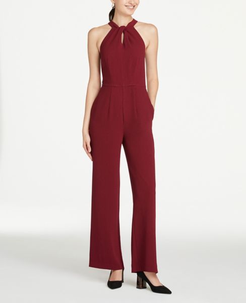 petite halter jumpsuit