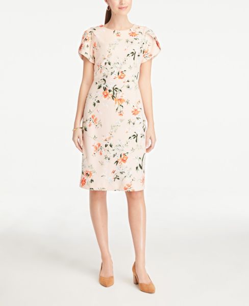 peach sheath dress