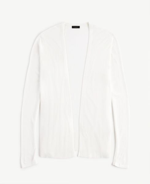 sheer white cardigan