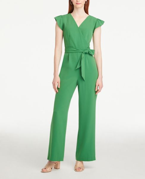 ann taylor green jumpsuit