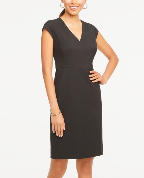 v neck sheath dress