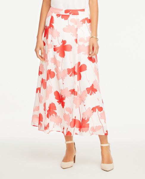 petite floral maxi skirt
