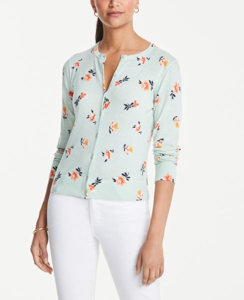 Image of Ann Taylor Factory Floral Cardigan