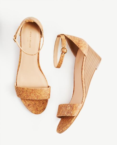 cork wedge heel