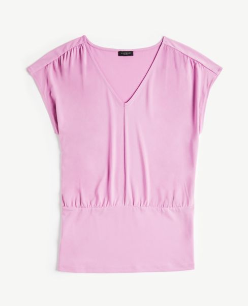 Image of Ann Taylor Factory Banded V-Neck Top
