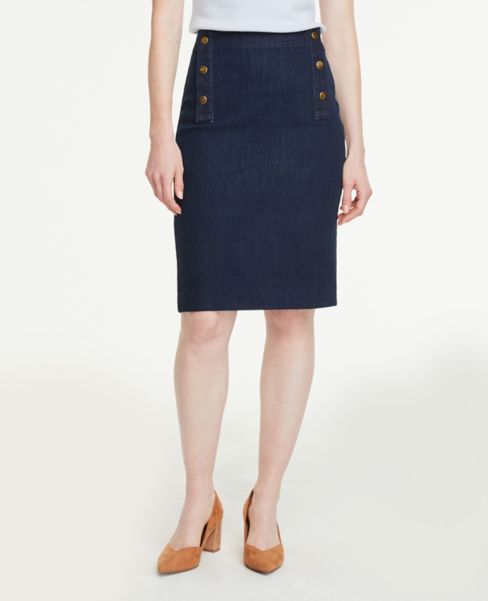 ann taylor denim skirt