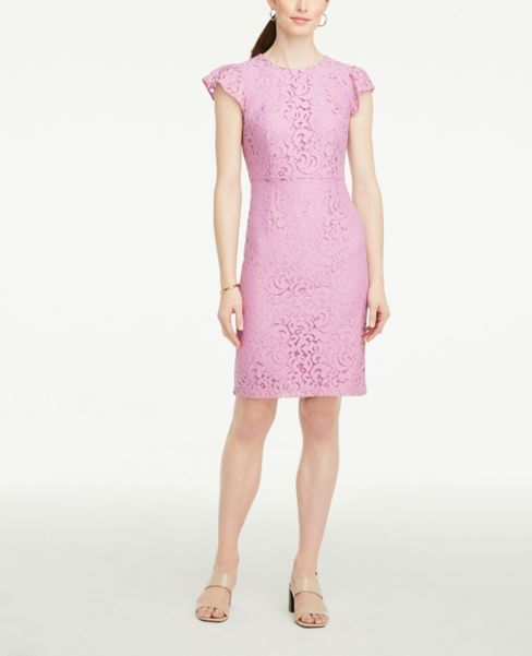 ann taylor flutter sleeve dress