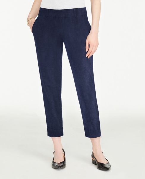 Image of Ann Taylor Factory Curvy Polished Denim Crop Pants