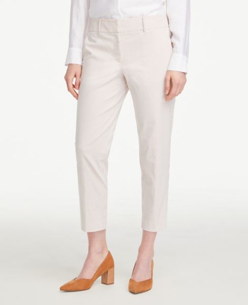 Image of Ann Taylor Factory Curvy Seersucker Crop Pants