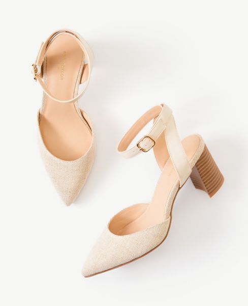 peach block heels