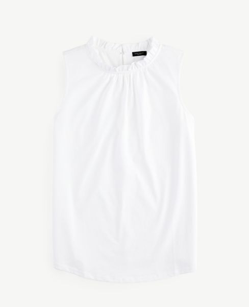 Image of Ann Taylor Factory Shirred Mock Neck Shell Top