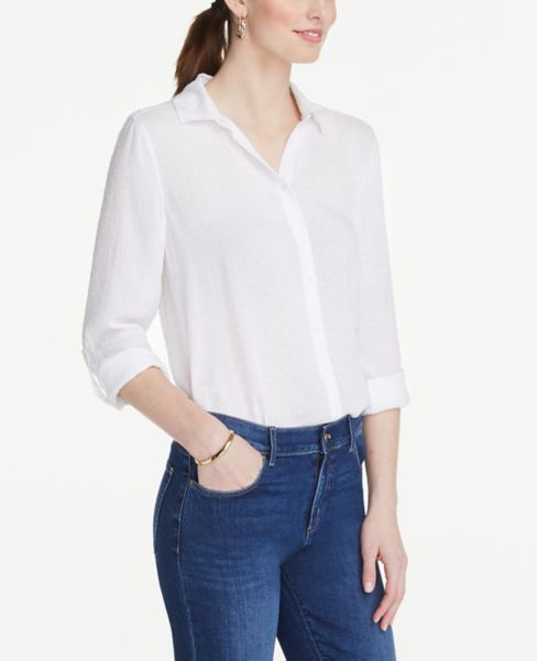 button down shirt with sweater