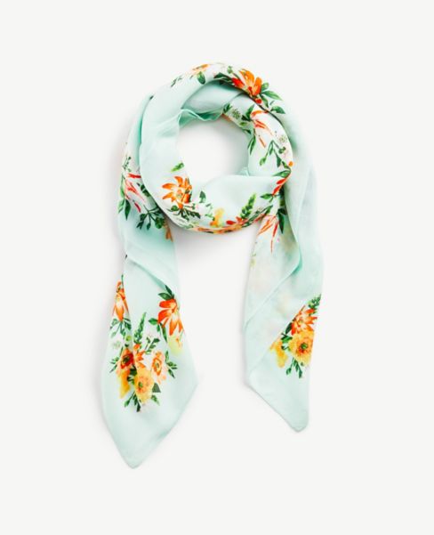 Image of Ann Taylor Factory Floral Square Scarf