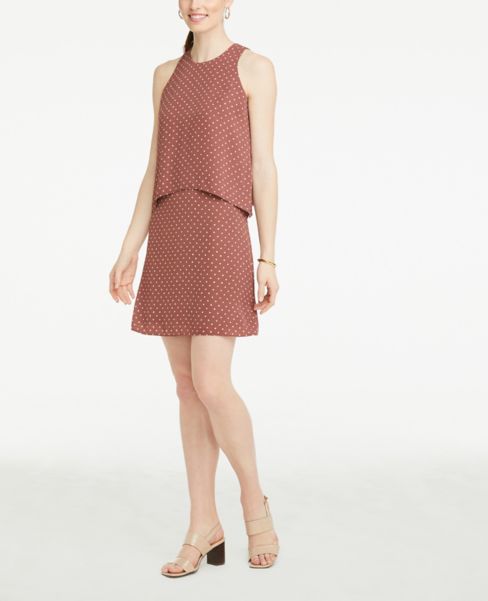 shift dress with overlay