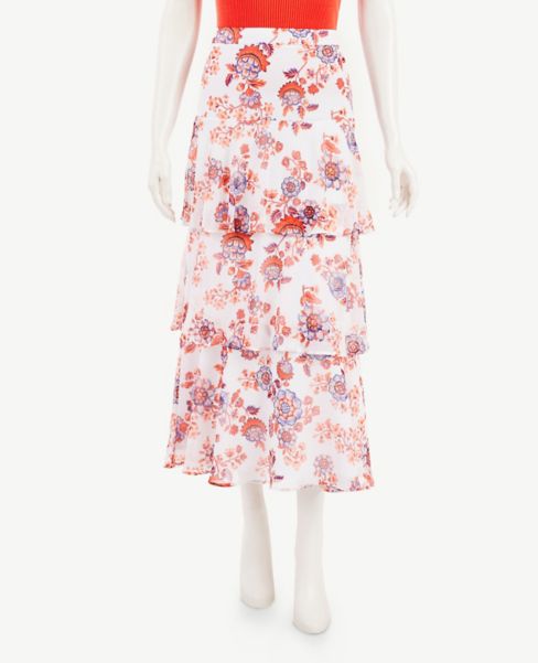 petite floral maxi skirt