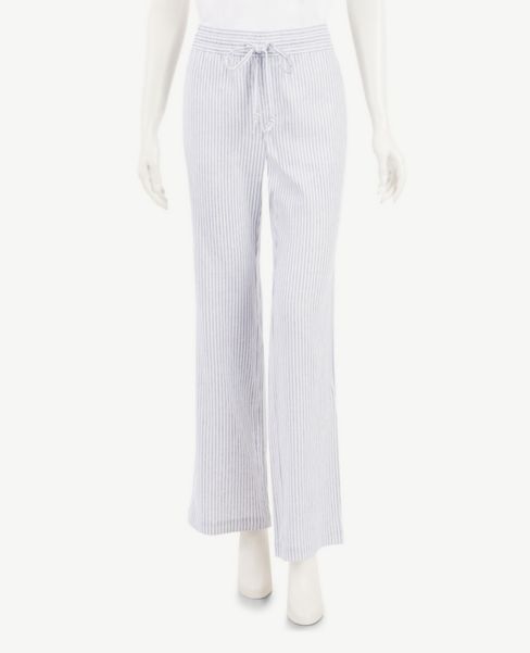petite striped linen pants