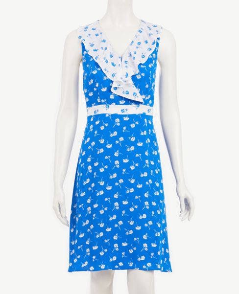 floral ruffle wrap dress