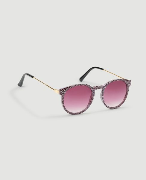 Image of Ann Taylor Factory Spotted Round Sunglasses