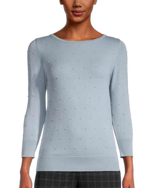 white boatneck sweater