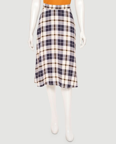 Image of Ann Taylor Factory Plaid Midi Skirt