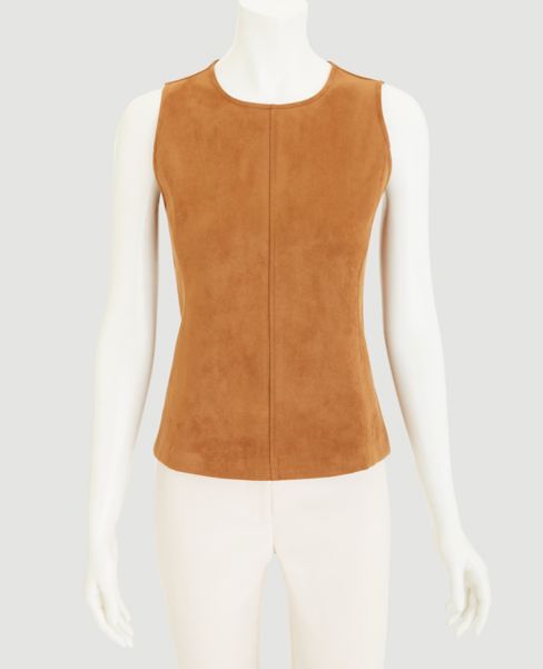 Image of Ann Taylor Factory Faux Suede Shell Top