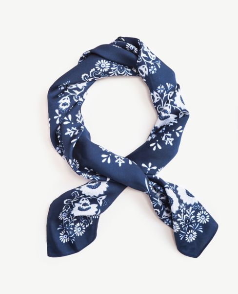 Image of Ann Taylor Factory Bandana Floral Square Scarf