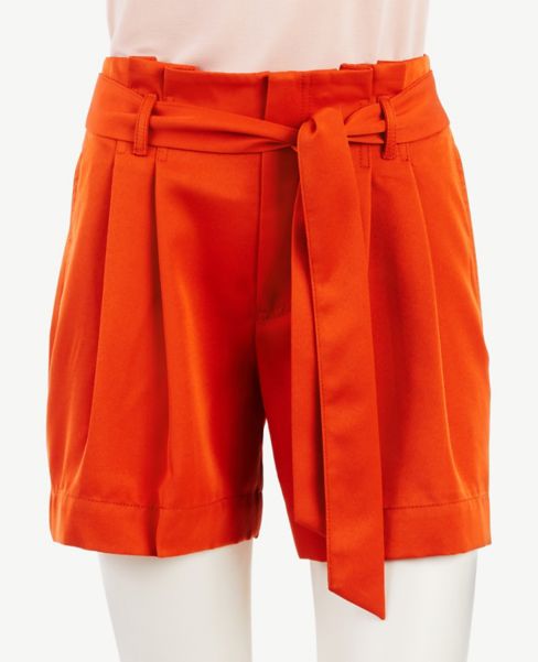 Image of Ann Taylor Factory Pleated Tie Waist Shorts