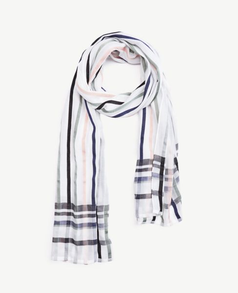 Image of Ann Taylor Factory Striped Scarf