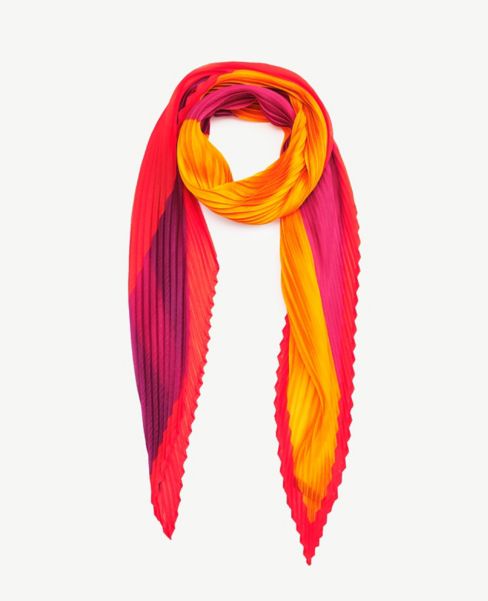 Image of Ann Taylor Factory Colorblock Pleated Scarf