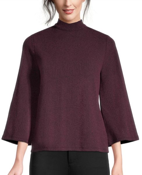 Image of Ann Taylor Factory Angel Sleeve Mock Neck Top