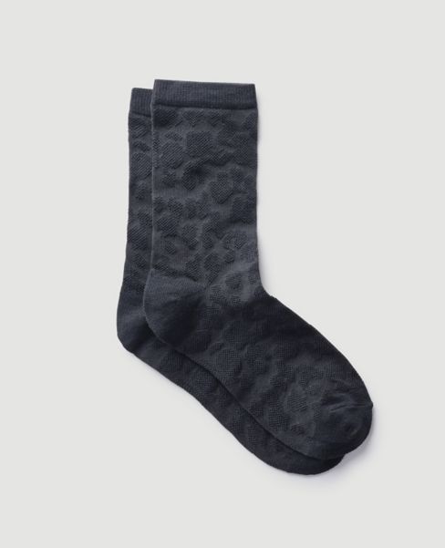 Image of Ann Taylor Factory Cheetah Print Pointelle Crew Socks