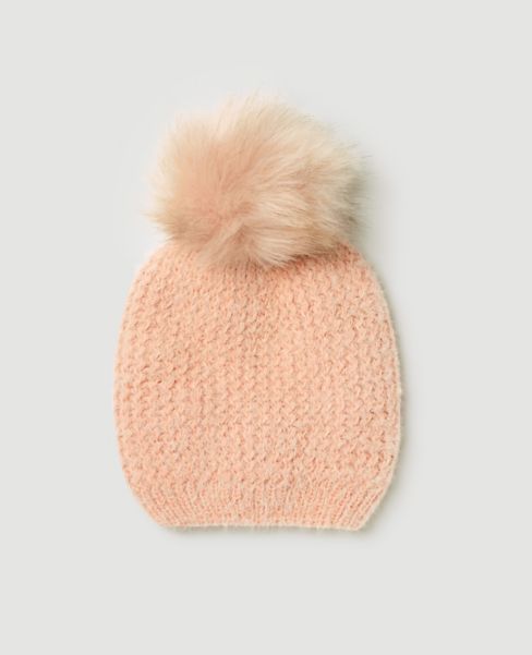 Image of Ann Taylor Factory Faux Fur Pom Pom Beanie