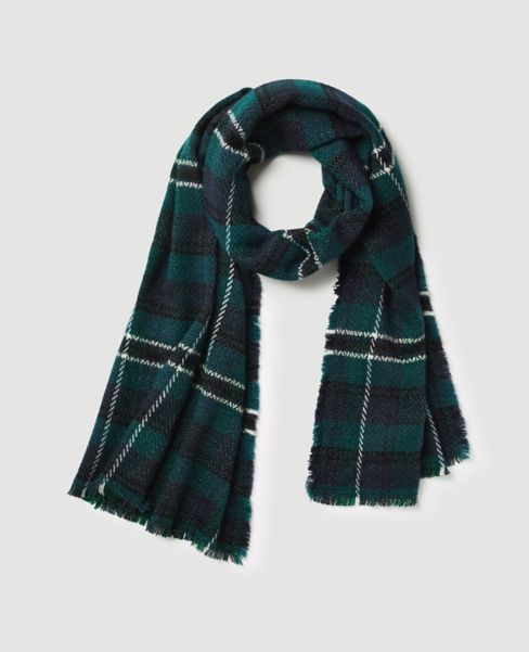 Image of Ann Taylor Factory Shimmer Plaid Scarf