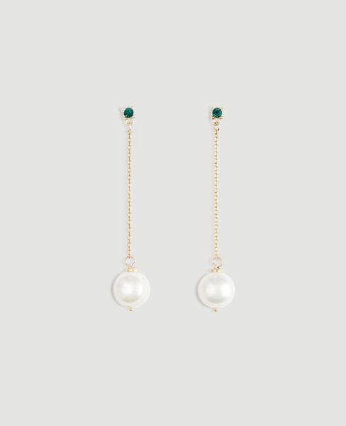 Pearlized Gem Drop Earrings