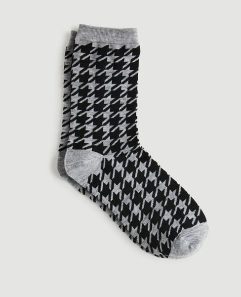 Image of Ann Taylor Factory Houndstooth Crew Socks