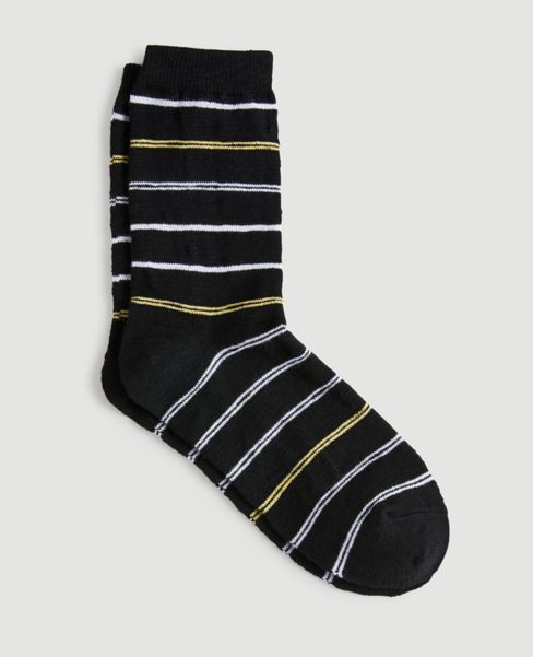 Image of Ann Taylor Factory Shimmer Stripe Crew Socks