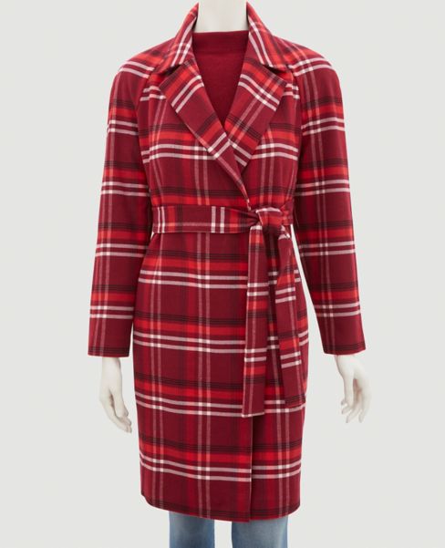 petite tartan coat