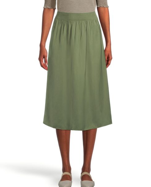 Image of Ann Taylor Factory Pull On Midi Skirt