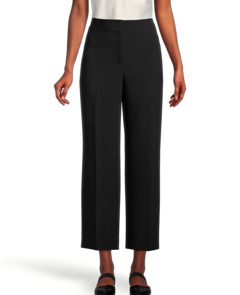 Image of Ann Taylor Factory Curvy Slim Wide Leg Jeans in Black