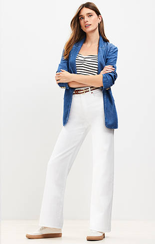 Pantalon blanco vestir mujer – Shop Indigo