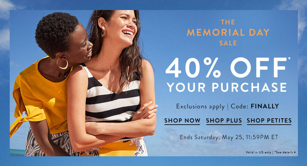 40% Off Memorial Day Weekend