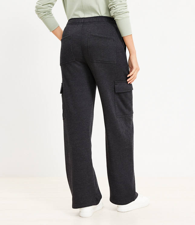 Lou & Grey Fluffy Fleece Wide Leg Cargo Pants