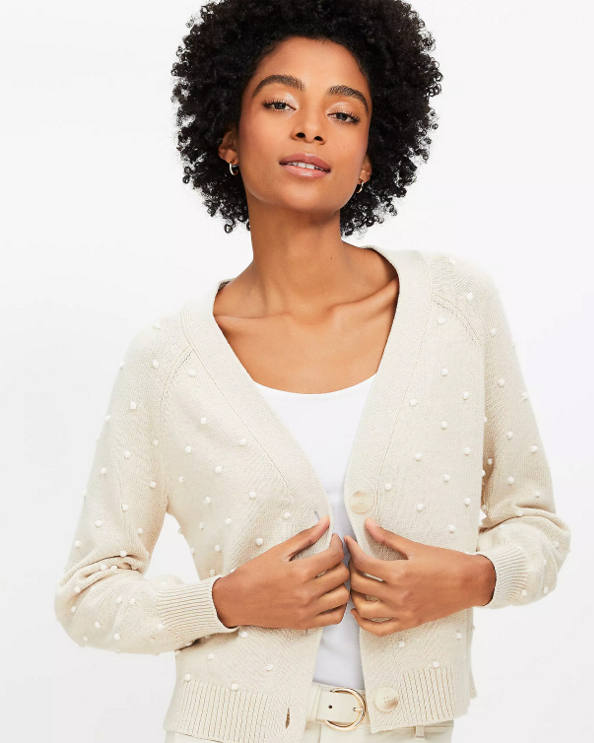 Ivory cardigan sweater womens best sale