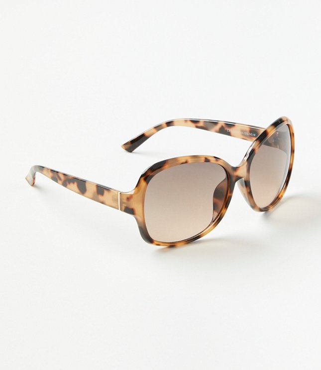 Tortoiseshell Print Modern Wrap Sunglasses