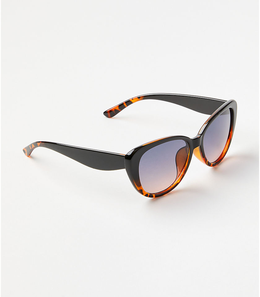 Gradient Tortoiseshell Print Cateye Sunglasses