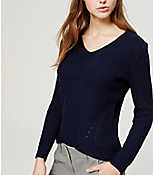 Pointelle Ribbed Sweater carousel Product Image 1
