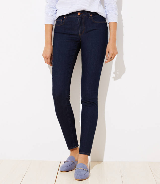 dark blue petite skinny jeans