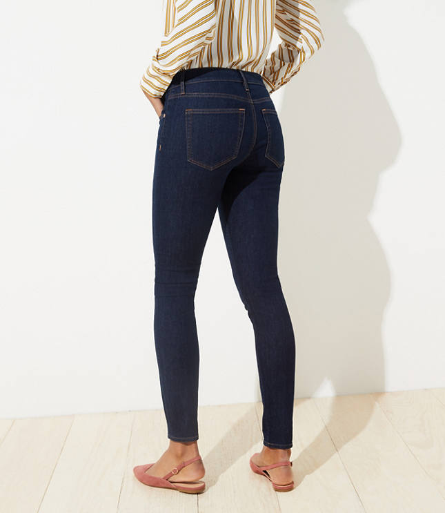 dark rinse skinny jeans